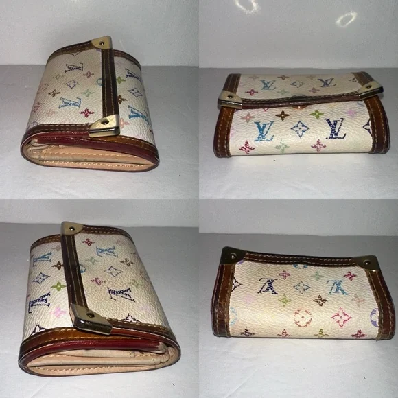 Louis Vuitton Murakami White Monogram Multicolor Porte Monnaie CardHolder MI1015 - Picture 4 of 17